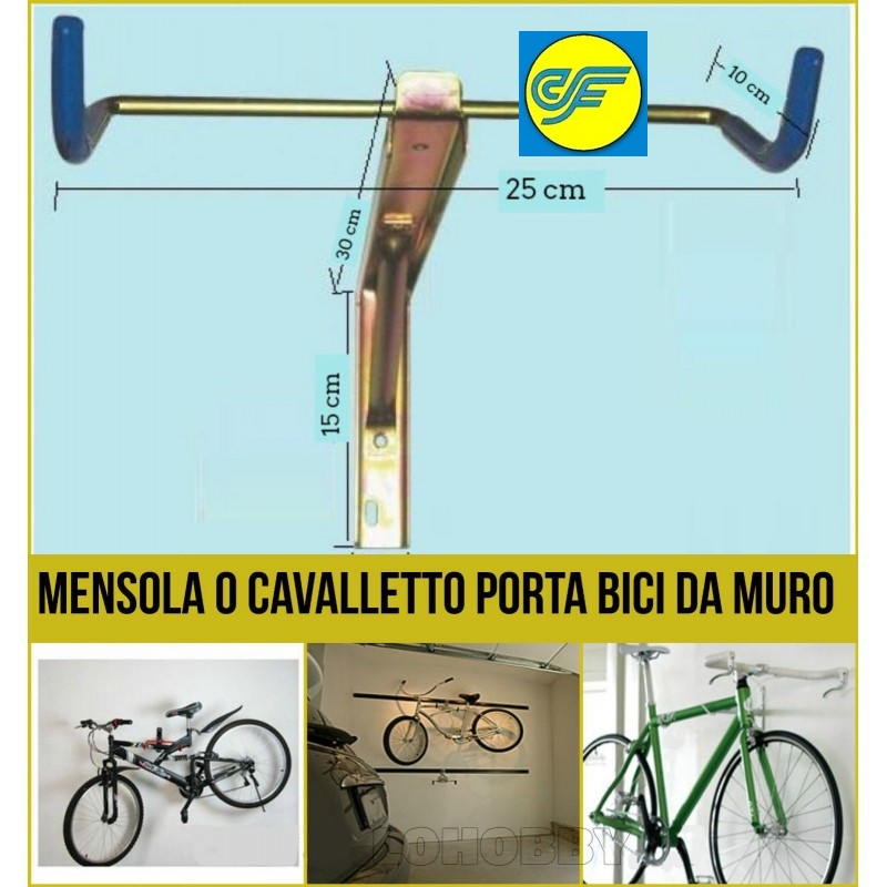 FR268252 - ALTRO - centralferramenta - Gancio staffa mensola acciaio  appendi bici bicicletta multiuso a parete muro