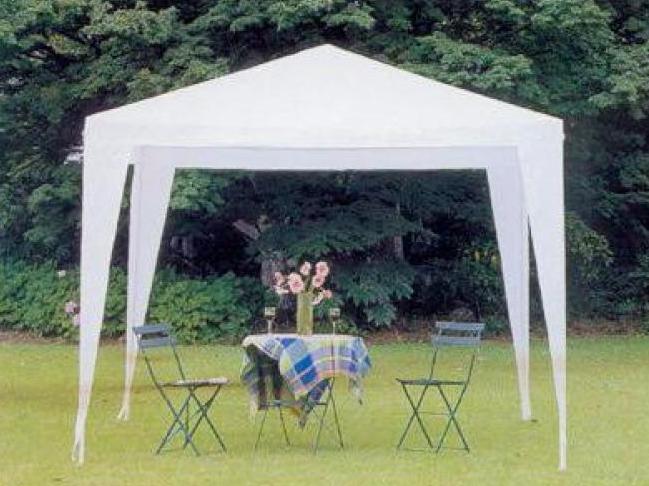 GAZEBO CM 300 X 200 MT 3 X 2 giardino fiera mercatino telo poliestere bianco