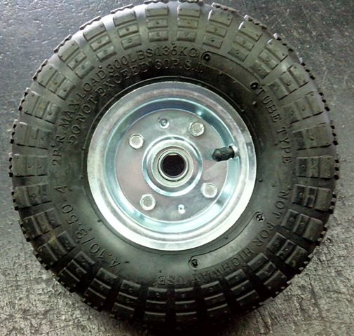 Ruota ruote pneumatica dm 250 con cuscinetti x carrello cerchio metallo  ferro