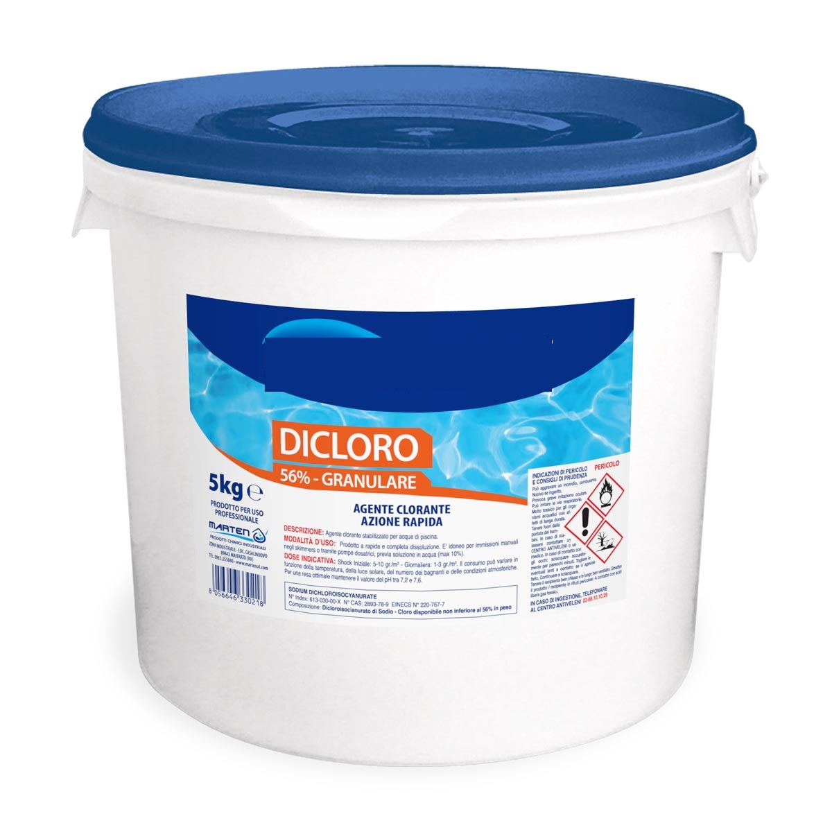 Cloro dicloro granulare in polvere x piscine Kg 5 clorazione acqua piscina