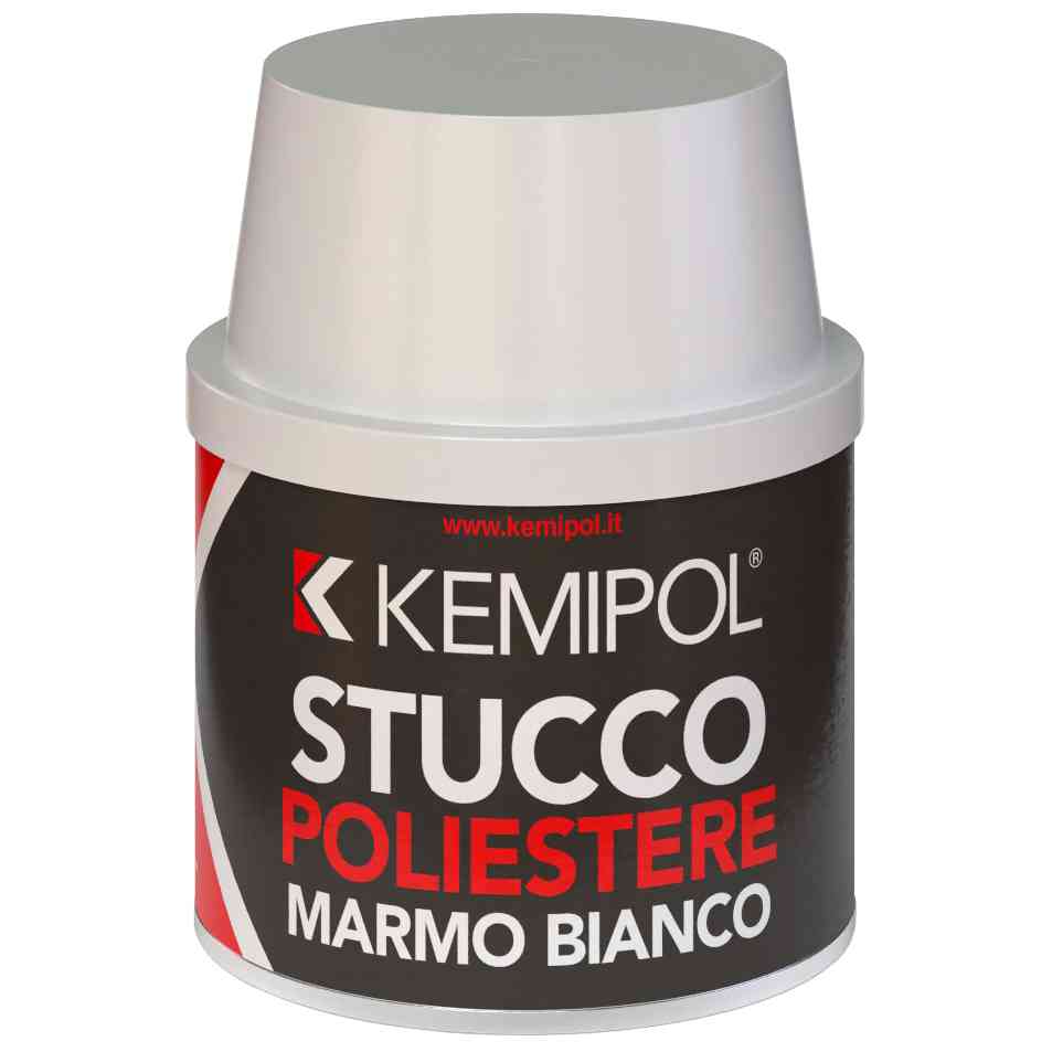 12,0 PZ Di STUCCO POLIESTERE MARMO BIANCO 150 ML