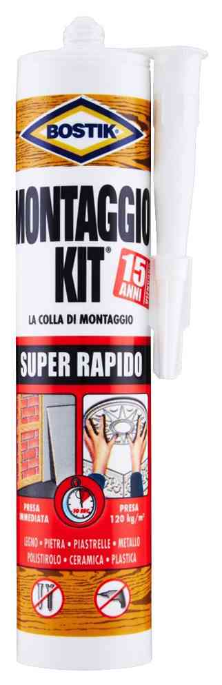 1,0 PZ Di BOSTIK CARTUCCIA MONTAGGIO KIT SUPER RAPIDO 370 G