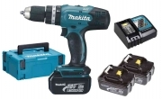 1,0 PZ Di MAKITA SUPERKIT 18VP-3Ah DHP453RF3J CON 3 BATTERIE