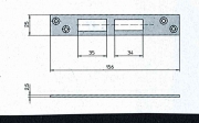 1,0 PZ Di CISA 06232.01 CONTROPIASTRA X57-313.318.353.358