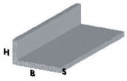 5,0 PZ Di PROFILO ARGENTO H.100 CM ELLE 30X15X1 MM*
