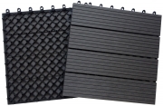 10 PZ Di PIASTRELLA POLI-WOOD ANTRACITE CM.30X30