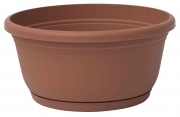 1,0 PZ Di CIOTOLA IN PLASTICA UNICA CON SOTTOVASO D 35 CM