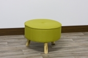 1 PZ Di POUFF TESS./LEGNO DIAM.CM.50X36H VERDE MAGNUM