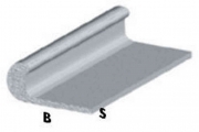 5,0 PZ Di PROFILO ARGENTO H.200 CM UNGHIETTA 22X1 MM**