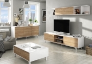 1 PZ Di KIT CREDENZA 3 ANTE ZAIKEN 154X41XH75 CM BIANCO RO