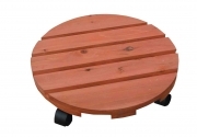 1,0 PZ Di SOTTOVASO IN LEGNO CON RUOTE D.35