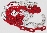 1,0 CF Di CATENA PLASTICA BIANCO ROSSO D 8 MM DA 25 M