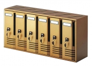 1,0 PZ Di CASSETTA POSTALE ALUBOX CUBO C6 62X17,5X30 BRONZO