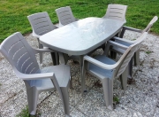 1,0 PZ Di TAVOLO RESINA CLEOPATRA C/INCROCIO 136X82 CM TORT