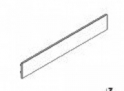 1 PZ Di ZAF FASCIA CIELINO 100X17H PANNA(X BASI H.23)