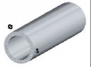 5,0 PZ Di PROFILO ARGENTO H.100 CM TUBO TONDO 16X1 MM*