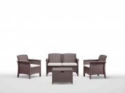 1,0 PZ Di SALOTTO RESINA VENEZIA 4 PZ MARRONE