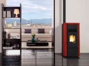 1,0 PZ Di STUFA PELLET 8 KW GIUSY EVO 2.0 BORDEAUX