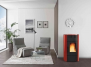 1,0 PZ Di STUFA PELLET 20,3 KW RAFFAELLA IDRO H15-BORDEAUX