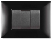 10,0 PZ Di PLACCA LIFE Q MOD.LIVING PLAS.NERO         3P