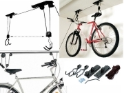 SUPPORTO APPENDI SOLLEVA BICI STAFFA BICICLETTA SOFFITTO GARAGE CARRUCOLA GANCIO