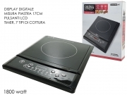 PIASTRA INDUZIONE FORNELLO CUCINA FORNETTO REGOLABILE 1800 WATT FORNELLINO