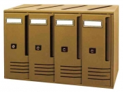 1,0 PZ Di CASSETTA POSTALE ALUBOX CUBO C4 42X17,5X30 BRONZO