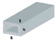 5,0 PZ Di PROFILO ARGENTO H.200 CM RETTANG. 30X15X1 MM**