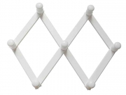 2,0 BL Di BL APPENDIABITI ESTENSIBILE A 7 GANCI BIANCO*