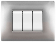 10,0 PZ Di PLACCA LIFE Q MOD.LIVING PLAS.ALLUMINIO CH.3P