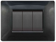 1,0 PZ Di PLACCA LIFE Q MOD.LIVING PLAS.NERO GL      7P