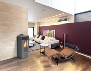 1,0 PZ Di STUFA PELLET 10,1 KW KING 12 ROUND ANTRACITE