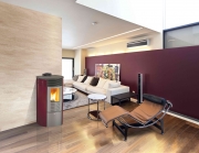 1,0 PZ Di STUFA PELLET 10,1 KW KING 12 ROUND BORDEAUX