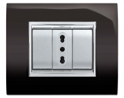 10 PZ Di *PLACCA PRESTIGE PLASTICA NERA 3P