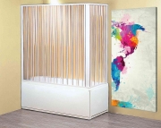 1,0 PZ Di PARETE VASCA A SOFFIETTO 2 LATI 70X170-140XH150 CM