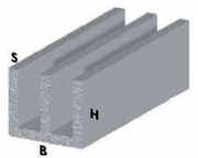 5,0 PZ Di PROFILO CROMO H.100 CM CANALINO UU 20X18X1 MM