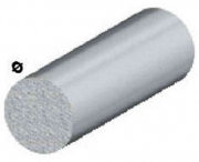5,0 PZ Di PROFILO ARGENTO H.100 CM TONDO PIENO D  8 MM*