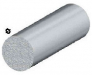 5,0 PZ Di PROFILO ARGENTO H.100 CM TONDO PIENO D  6 MM**