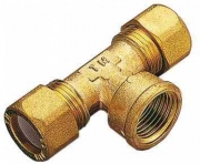 10,0 PZ Di TEE OTTONE DUE BICONI - F/GAS 14X1/2
