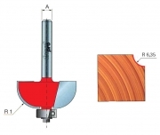 1,0 PZ Di FRESA WIDIA RAGGIO CONCAVO 30-10206 6,35 MM