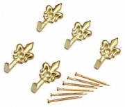 6,0 BL Di BL GANCIO PER QUADRO GIGLIO 32 MM ORO L N. 0 5 PZ