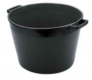5,0 PZ Di CASSA TONDA PER MACERIE 40 L 47X33 CM NERO