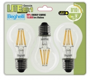 5 PZ Di *BEGHELLI LED GOCCIA 56842 E27 W6 KIT3PZ CAL.