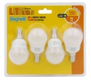 5 CF Di *BEGHELLI LED SFERA 58006BL E14W5 KIT4PZ.FR.