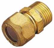 10,0 PZ Di RACCORDO OTTONE DIRITTO BICONO M/GAS 16X1/2