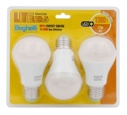 5 CF Di BEGHELLI LED GOCCIA 58004BL E27W12 KIT3PZ.FRE