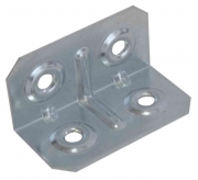 100,0 PZ Di PIASTRINA QUADRA 4 FORI PIEGATA 40X20X20 MM ZINC