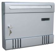 1,0 PZ Di CASSETTA POSTALE CONDOMINIO 36,6X6,5X29 CM SILVER