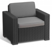 2,0 PZ Di ALLIBERT CALIFORNIA POLTRONA GRAPHITE C/CUSCINI