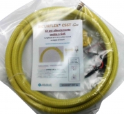 1,0 PZ Di TUBO FLESSIBILE GAS 400 CM F.F.1/2 C/COLLARI UNI15